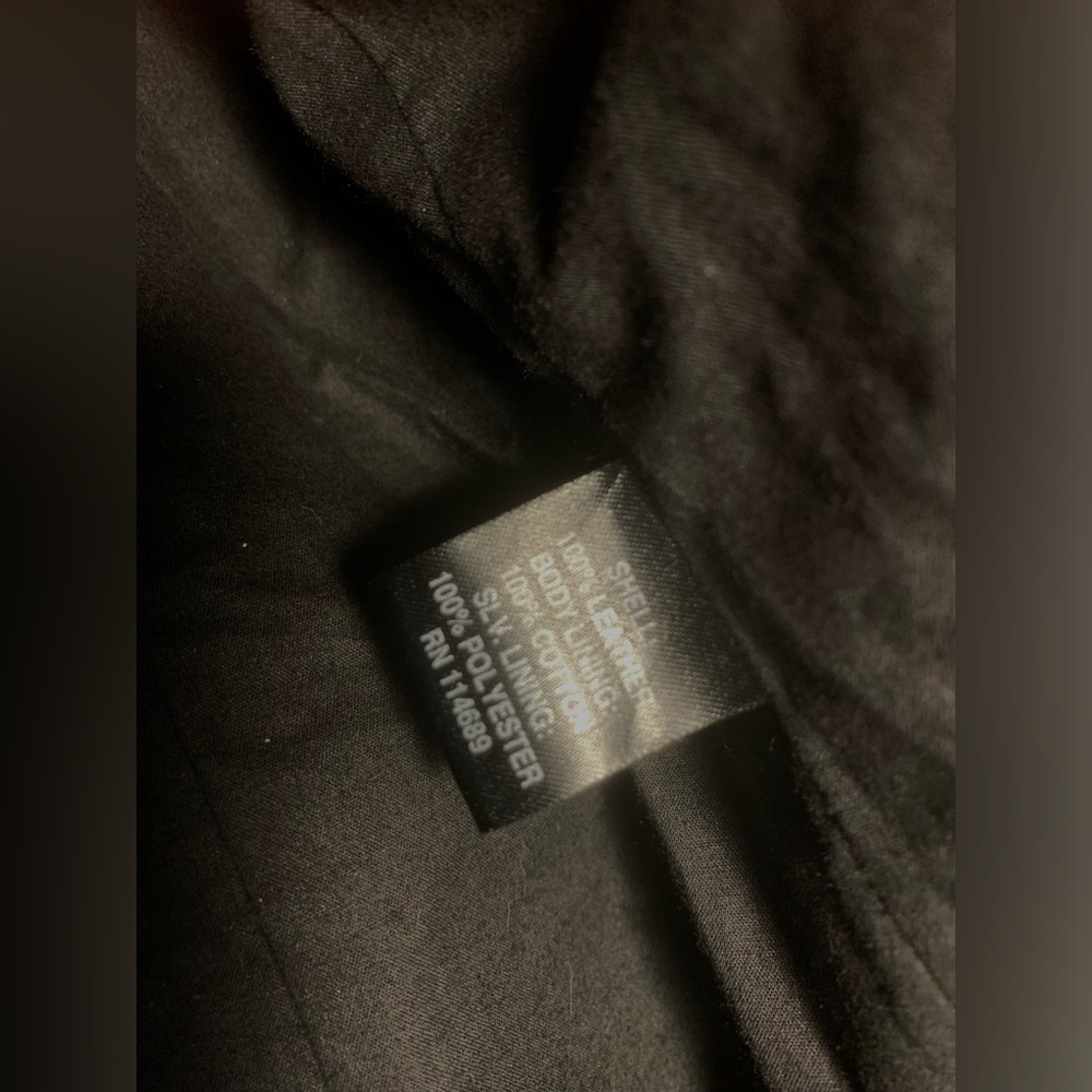 D. Terrell Distressed Button Bomber Jacket Brown … - image 7